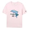 Dolphin Printing Casual Sports Short Sleeve Pink