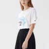 Dolphin Printing Casual Sports Short Sleeve White