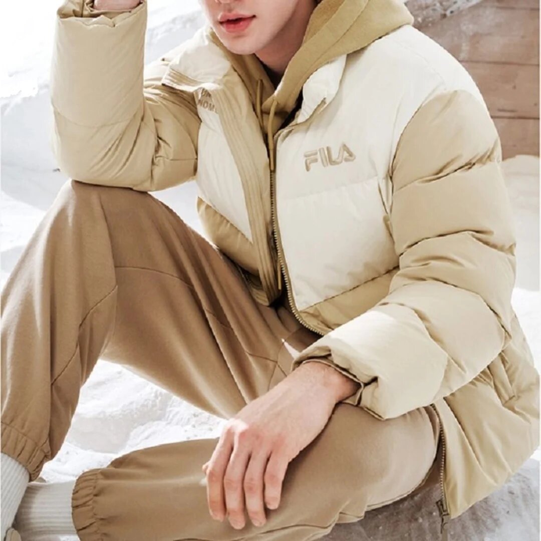Down Jacket "Beige White"