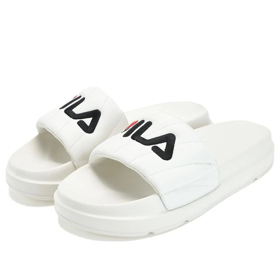 Drifter Bold Slides "White Black"