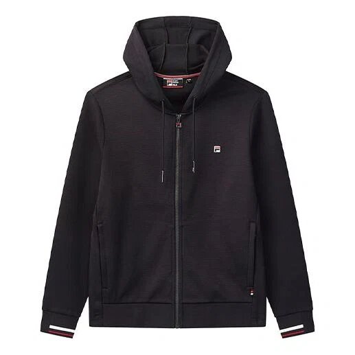 Embroidered Logo Knit Hooded Jacket Blue
