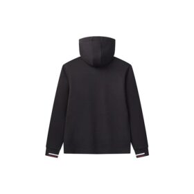 Embroidered Logo Knit Hooded Jacket Blue
