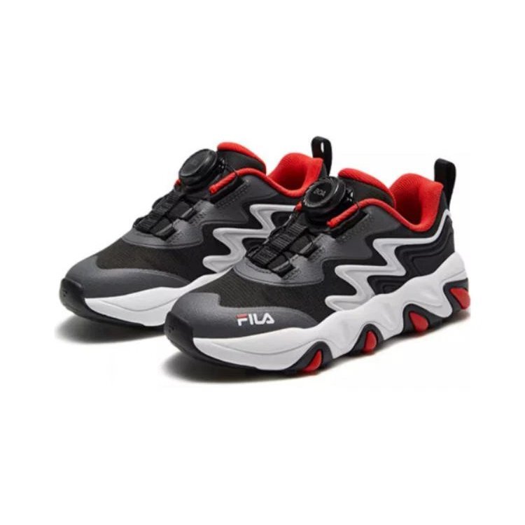 Essential Casual Sneakers "Black Grey Red"