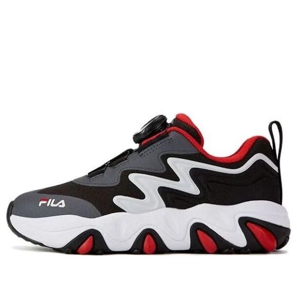 Essential Casual Sneakers "Grey Black Red"