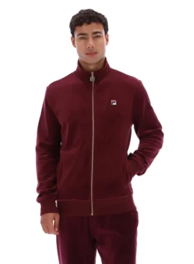 Fig Nero Velour Track Top