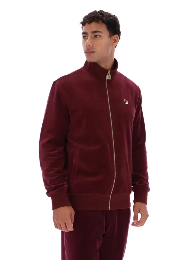 Fig Nero Velour Track Top