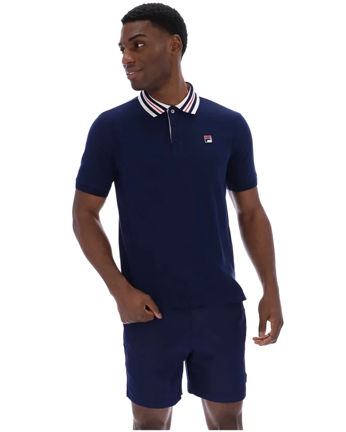 Fila Navy Achille Heritage Tape Basic Polo