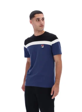 Fila Navy Aiden Cut and Sew T-Shirt