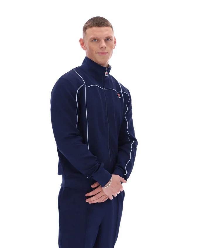 Fila Navy Armando Contrasting Piping Track Top