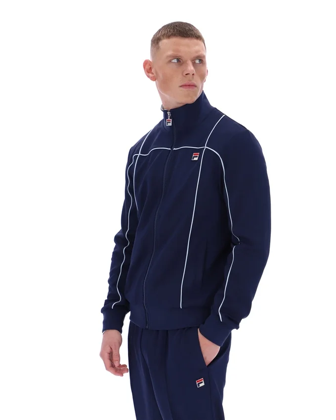 Fila Navy Armando Contrasting Piping Track Top