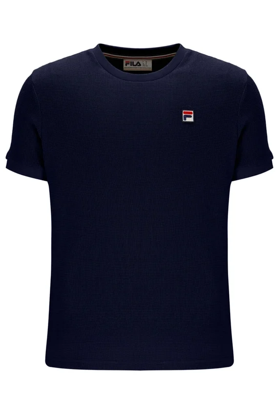 Fila Navy Ash Micro Waffle Ringer T-Shirt