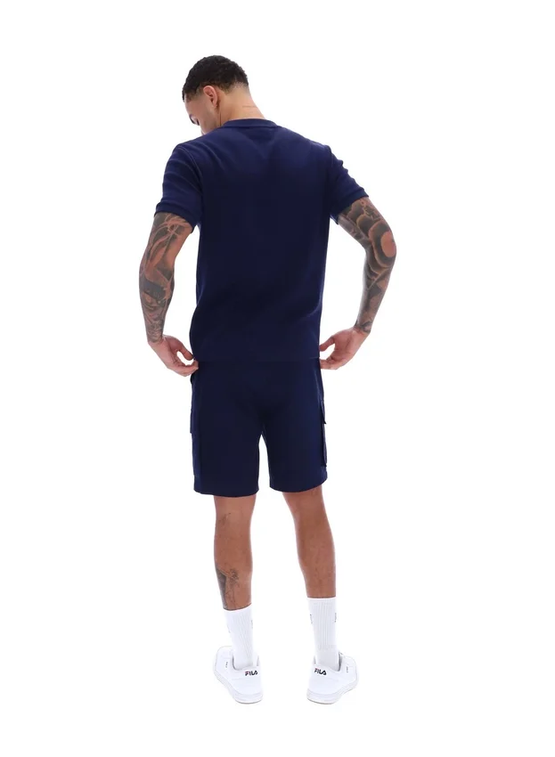 Fila Navy Ash Micro Waffle Ringer T-Shirt