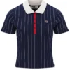 Fila Navy Bai Fitted BB1 Pinstripe Polo