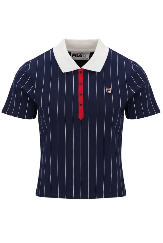Fila Navy Bai Fitted BB1 Pinstripe Polo