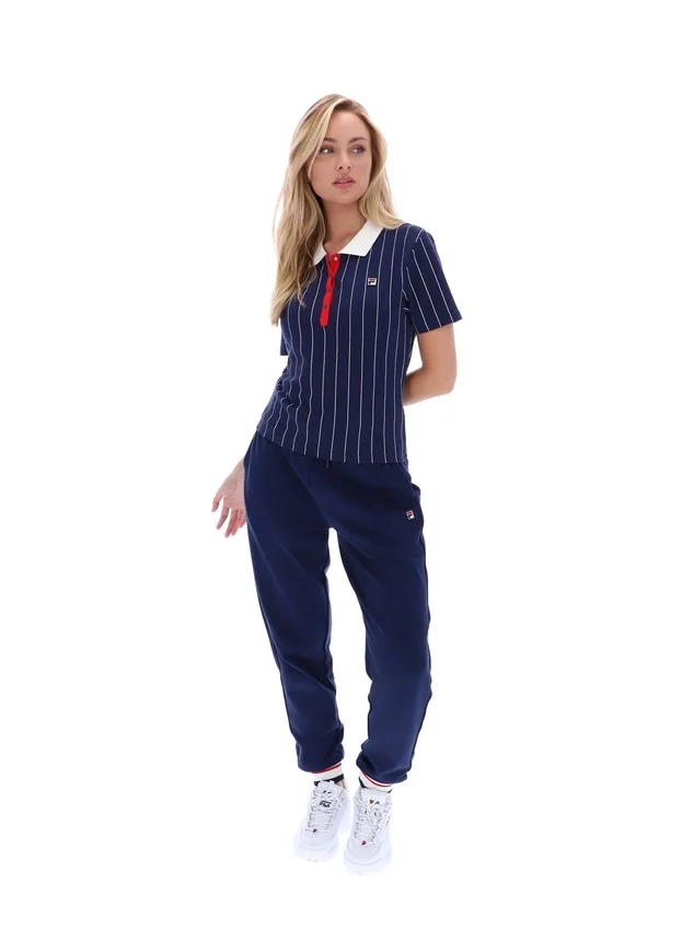 Fila Navy Bai Fitted BB1 Pinstripe Polo