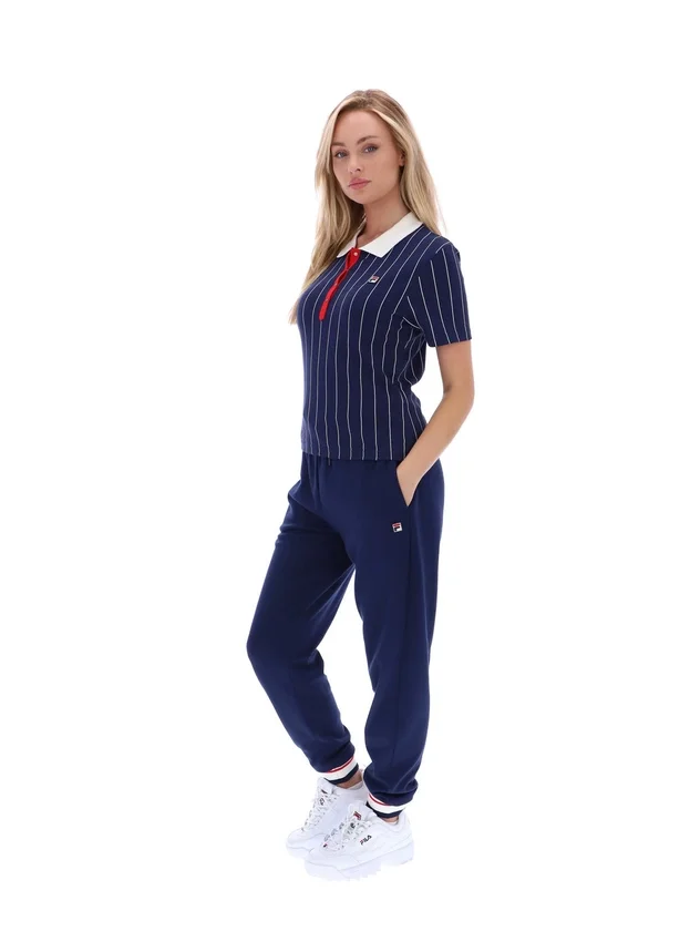 Fila Navy Bai Fitted BB1 Pinstripe Polo