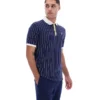 Fila Navy BB1 Classic Vintage Striped Polo