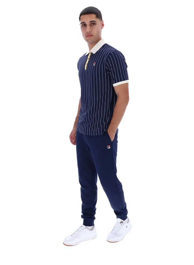 Fila Navy BB1 Classic Vintage Striped Polo