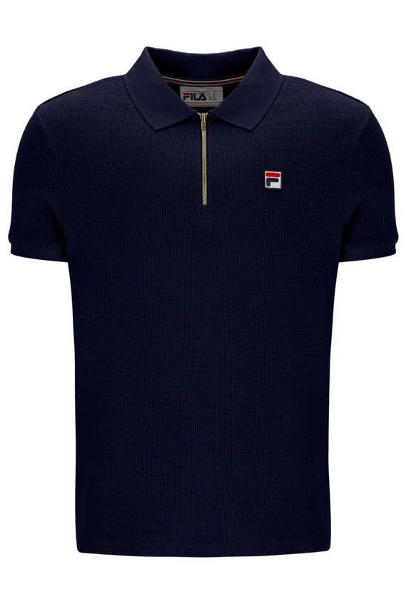 Fila Navy Benjamin Micro Waffle Polo