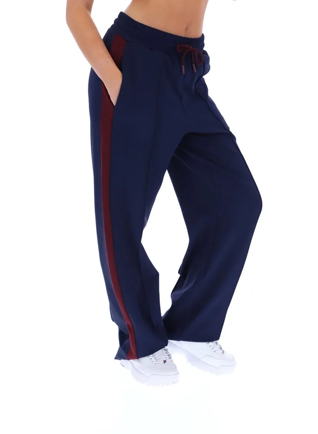 Fila Navy Chiara Smart Straight Leg Trousers