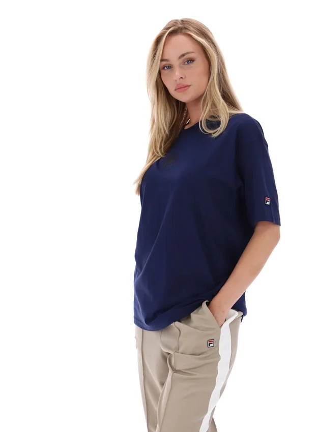 Fila Navy Cinzia Boyfriend Style T-Shirt