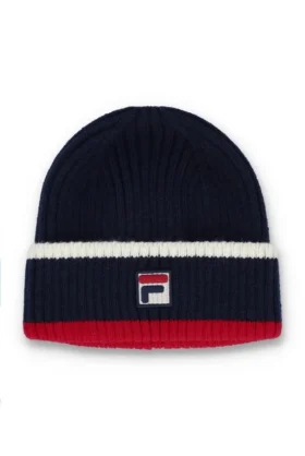 Fila Navy Ciro Ribbed Turn-Up Beanie