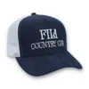 Fila Navy Cody Corduroy Mesh-Back Cap with Embroidered Graphic