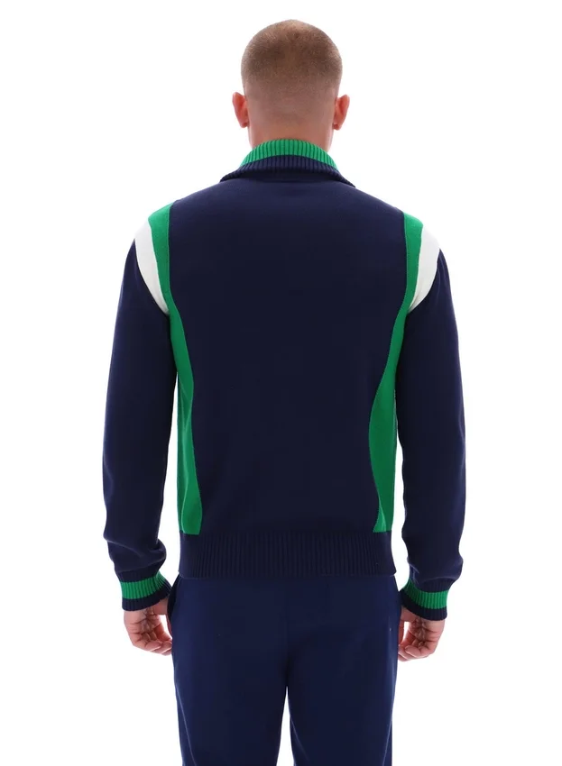 Fila Navy Cortez Colourblocked Knitted Track Top