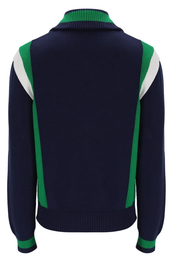 Fila Navy Cortez Colourblocked Knitted Track Top