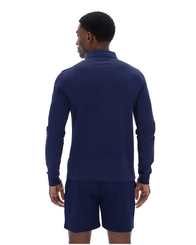 Fila Navy Emiliano Long-Sleeve Polo