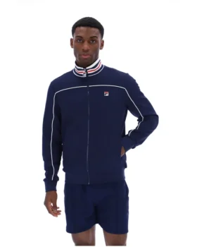 Fila Navy Federico Tipped Neck Track Top
