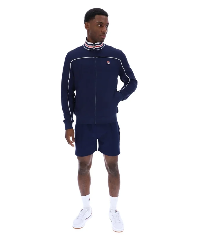 Fila Navy Federico Tipped Neck Track Top