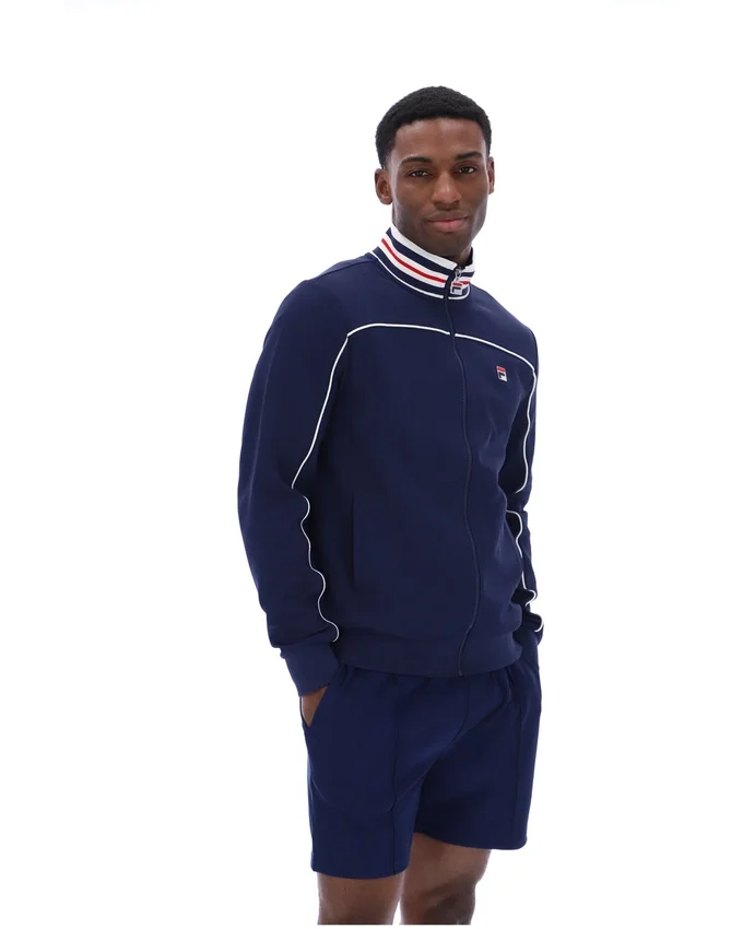 Fila Navy Federico Tipped Neck Track Top