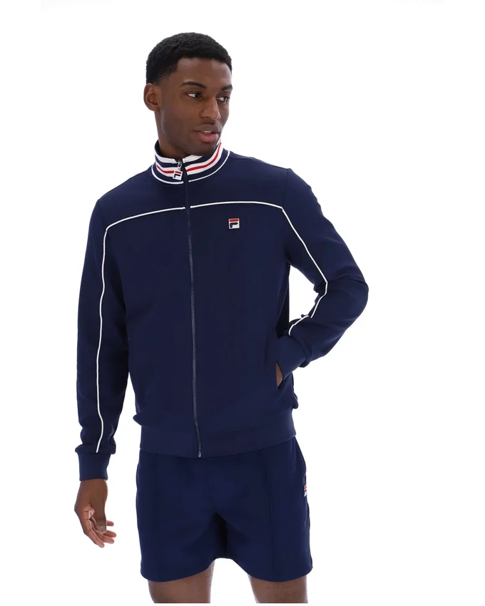 Fila Navy Federico Tipped Neck Track Top