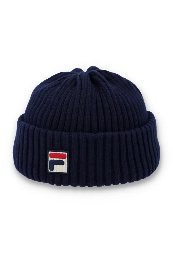 Fila Navy Finns Chunky Turn-Up Watchman Beanie
