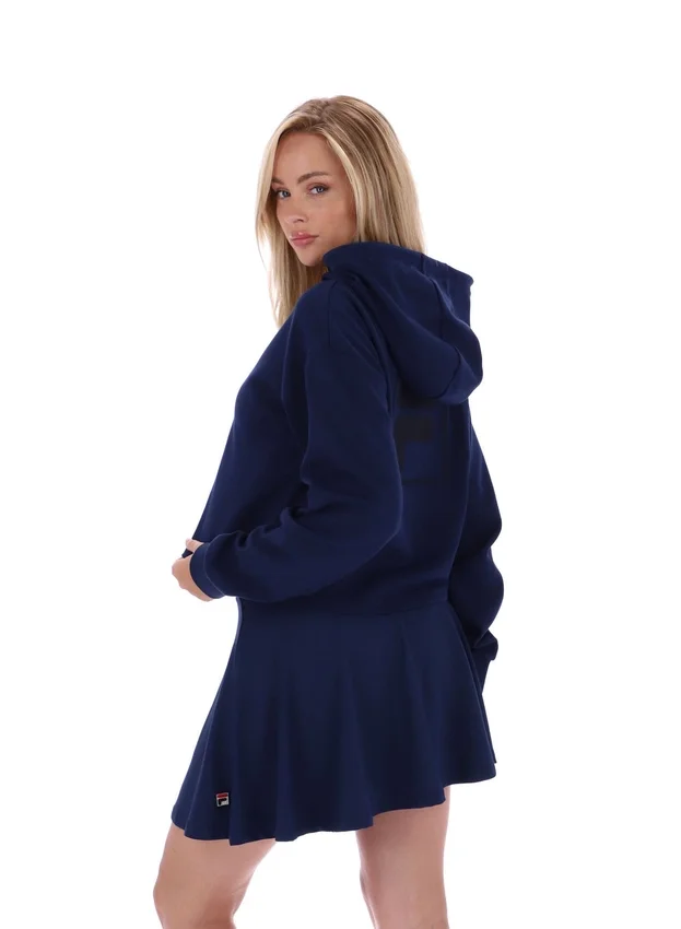 Fila Navy Fiorella 1/4 Zip Up Hoodie
