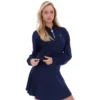 Fila Navy Fiorella 1/4 Zip Up Hoodie