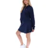 Fila Navy Fiorella 1/4 Zip Up Hoodie