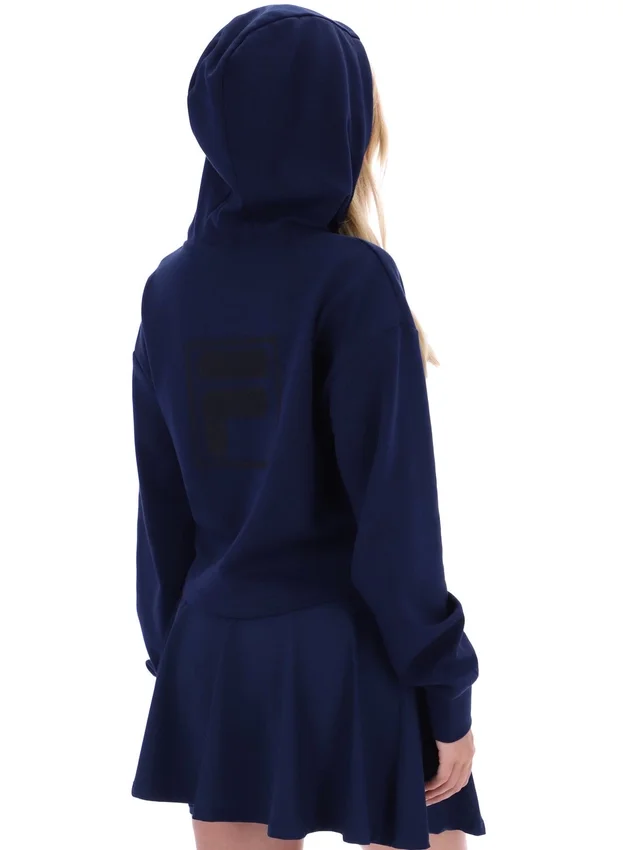 Fila Navy Fiorella 1/4 Zip Up Hoodie