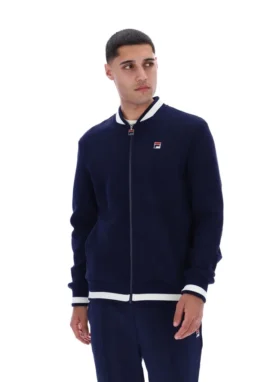 Fila Navy Gabe Waffle Knit Jacket