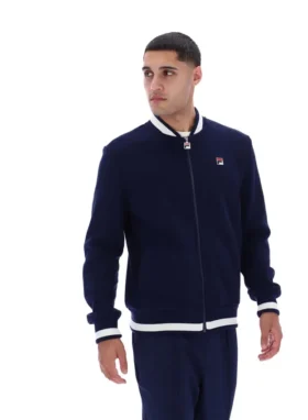 Fila Navy Gabe Waffle Knit Jacket