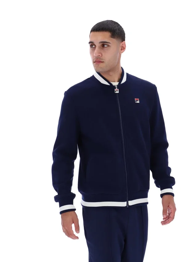 Fila Navy Gabe Waffle Knit Jacket