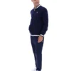 Fila Navy Gabe Waffle Knit Jacket