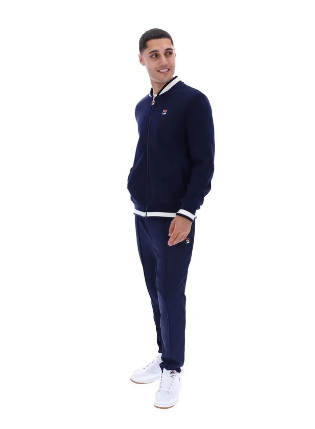 Fila Navy Gabe Waffle Knit Jacket