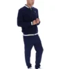 Fila Navy Gabe Waffle Knit Jacket