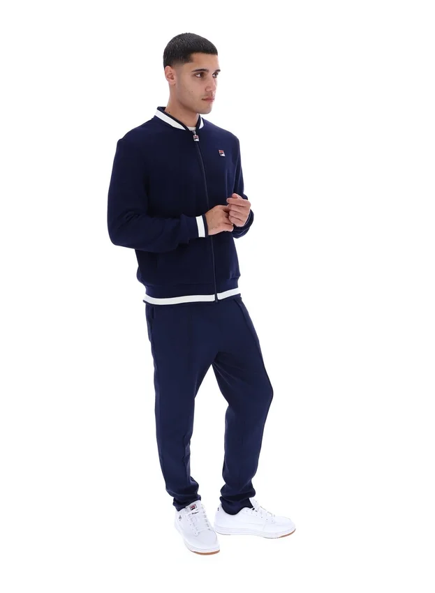 Fila Navy Gabe Waffle Knit Jacket