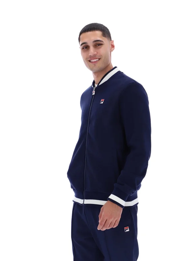 Fila Navy Gabe Waffle Knit Jacket