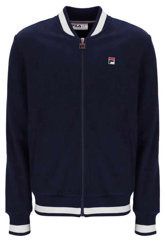 Fila Navy Gabe Waffle Knit Jacket