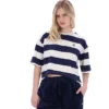 Fila Navy Genoa Boxy Cropped Tee