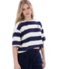 Fila Navy Genoa Boxy Cropped Tee